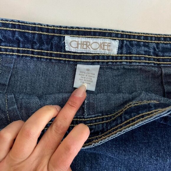 blue denim vintage 90s preppy western high waisted jean mini skort- 29" waist - Picture 8 of 8